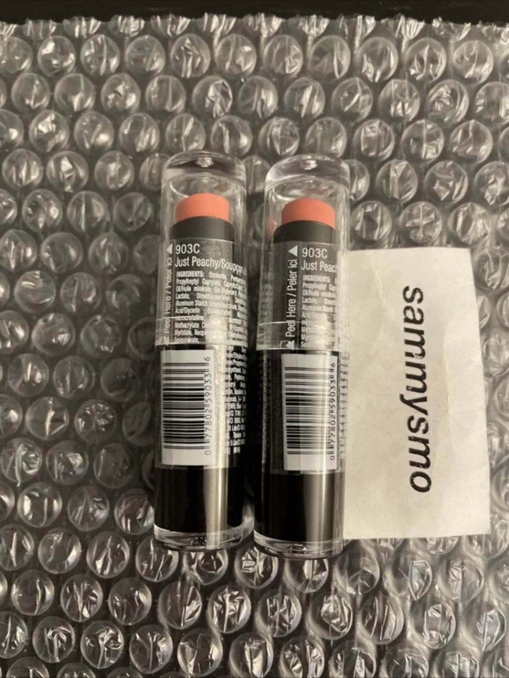 WET N WILD Lipstick 903C JUST PEACHY Sealed, x2 DISCONTINUED